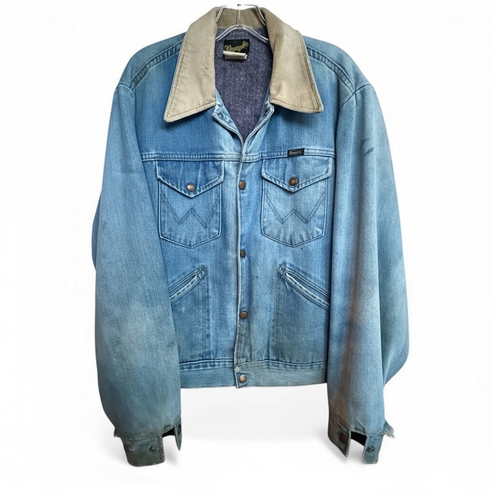 Vintage 70s Wrangler No-Fault Blanket lined trucker jacket Med